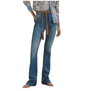 PILCRO Anthropologie NWT The Icon Flare Jeans Womens Size 25‎ Medium Wash